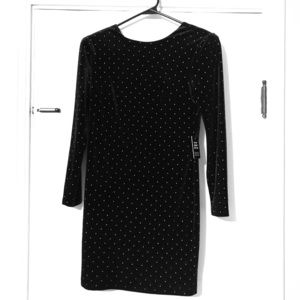 Express Black Velvet Dress